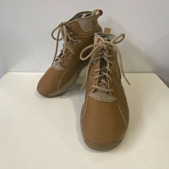 Nike Koth Ultra Mid Top GS Youth Tan Leather Lace Up Boots 859411-201 Size 5 - Picture 3 of 16